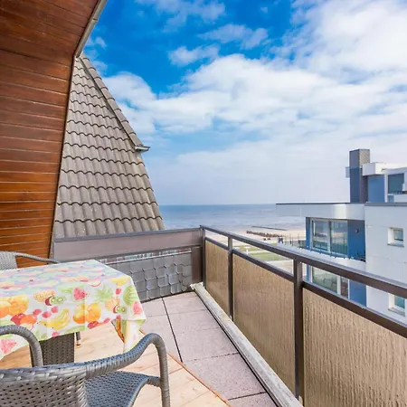 아파트 Residenz Meeresbrandung 33 Mit Balkon Und Meerblick . 4.stock, Einbaukueche, Geschirrspueler, Tv,schwimmbad, Sauna , Reservierter Stellplatz, Wlan ! *